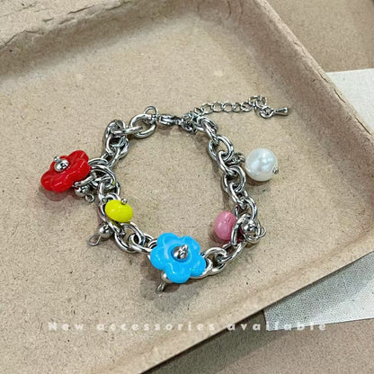 Korean Style Sweet Cool Colorful Crystals Cross Pendants - Daebak