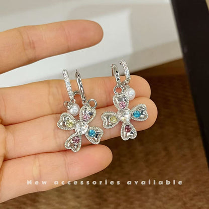 Korean Style Sweet Cool Colorful Crystals Cross Pendants - Daebak