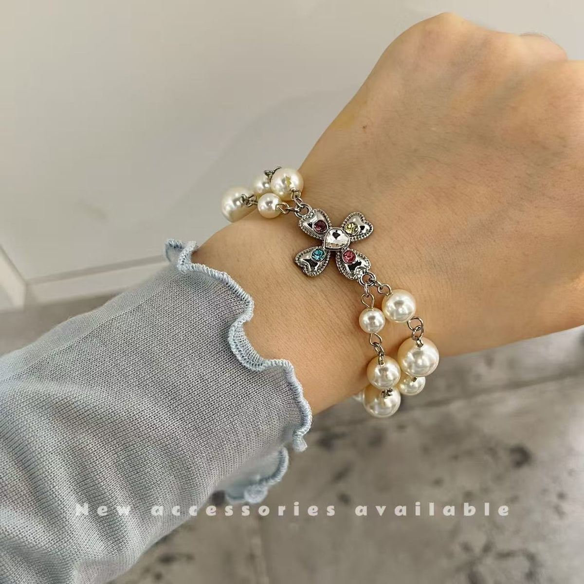 Korean Style Sweet Cool Colorful Crystals Cross Pendants - Daebak