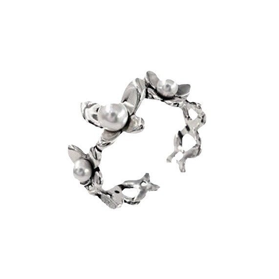 Korean Style Sweet Flower Fashion Design Niche Ring - Daebak
