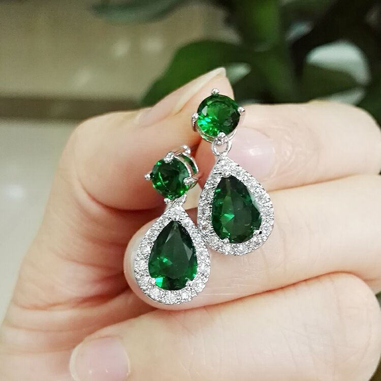 Korean Water Drop Zircon Generous Simple Rings - Daebak