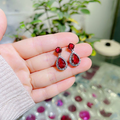 Korean Water Drop Zircon Generous Simple Rings - Daebak