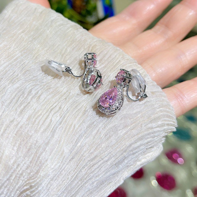 Korean Water Drop Zircon Generous Simple Rings - Daebak