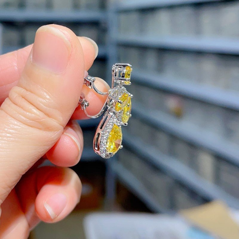 Korean Water Drop Zircon Generous Simple Rings - Daebak