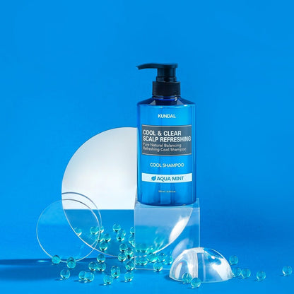 KUNDAL COOL&CLEAR SCALP REFRESHING Pure Natural Balancing Refreshing Cool Shampoo 500ml #AQUA MINT - Daebak