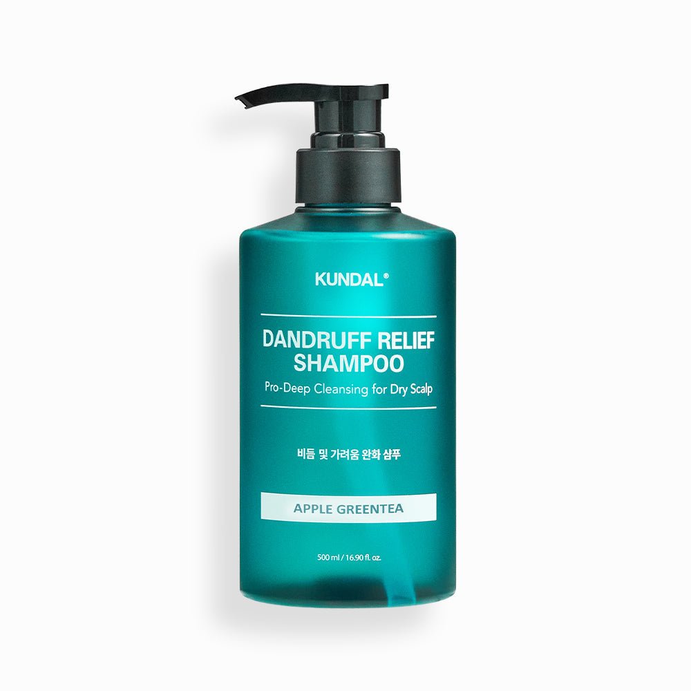 KUNDAL DANDRUFF RELIEF SHAMPOO Pro-Deep Cleansing for Dry Scalp 500ml #APPLE GREENTEA - Daebak