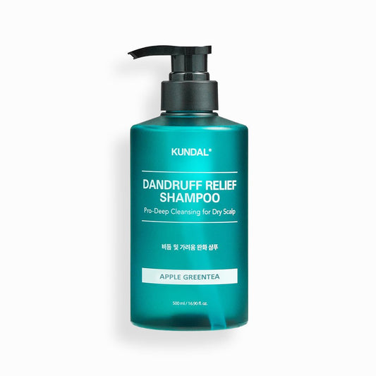 KUNDAL DANDRUFF RELIEF SHAMPOO Pro-Deep Cleansing for Dry Scalp 500ml #APPLE GREENTEA - Daebak