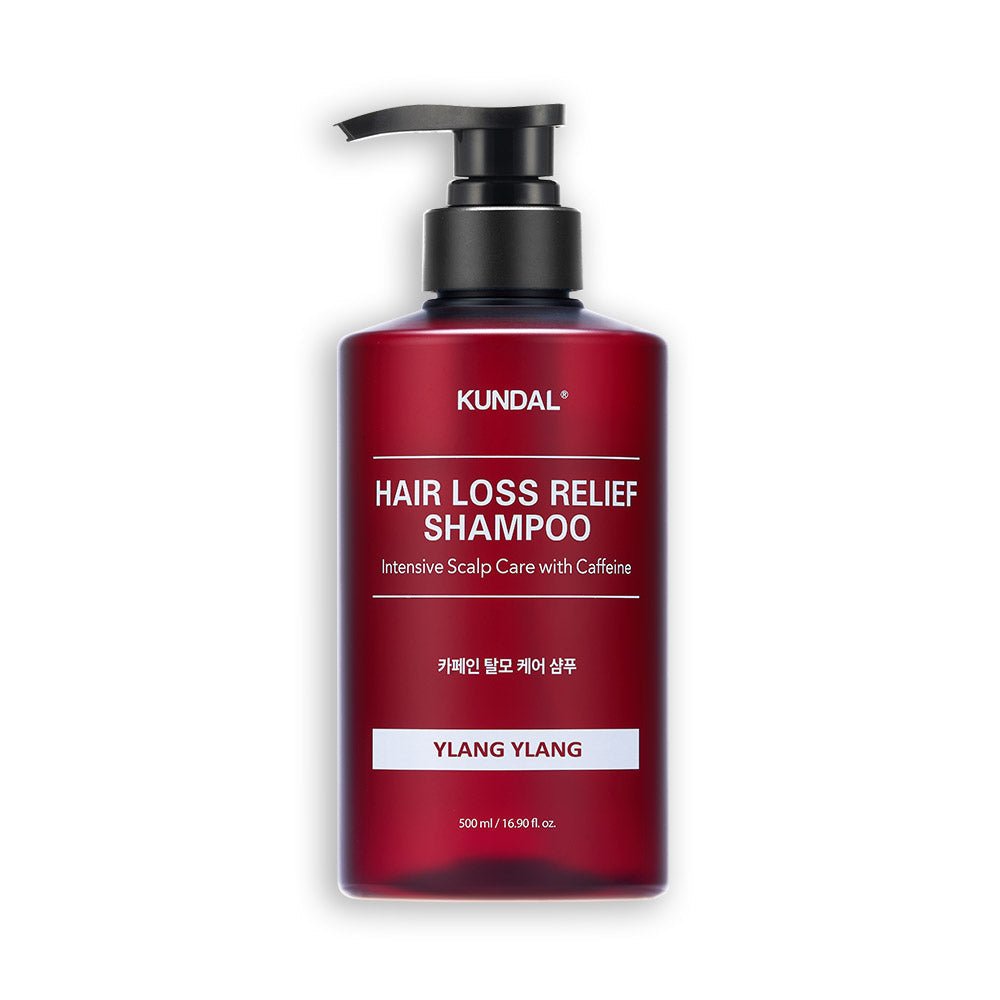 KUNDAL HAIR LOSS RELIEF SHAMPOO Intensive Scalp Care with Caffeine 500ml #YLANG YLANG - Daebak