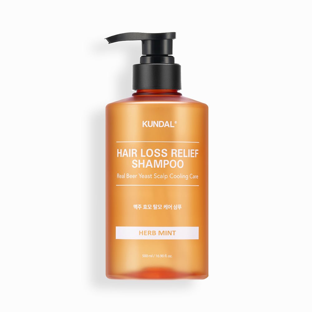 KUNDAL HAIR LOSS RELIEF SHAMPOO Real Beer Yeast Scalp Cooling Care 500ml - Daebak