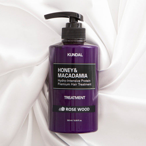KUNDAL MIEL & MACADAMIA Soin Capillaire Hydro-Intensif Protéiné Premium 500ml #PALISSANDRE