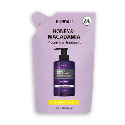KUNDAL HONIG & MACADAMIA Protein-Haarbehandlung (Nachfüllpackung) 400ml #YLANG YLANG
