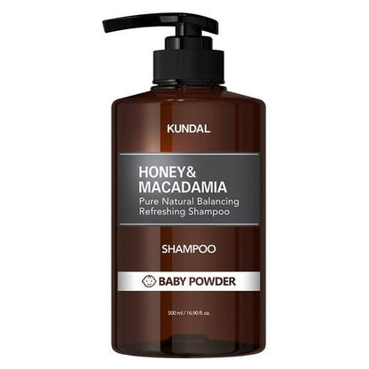 KUNDAL HONEY & MACADAMIA Natural Shampoo (Baby Powder) 500ml - Daebak