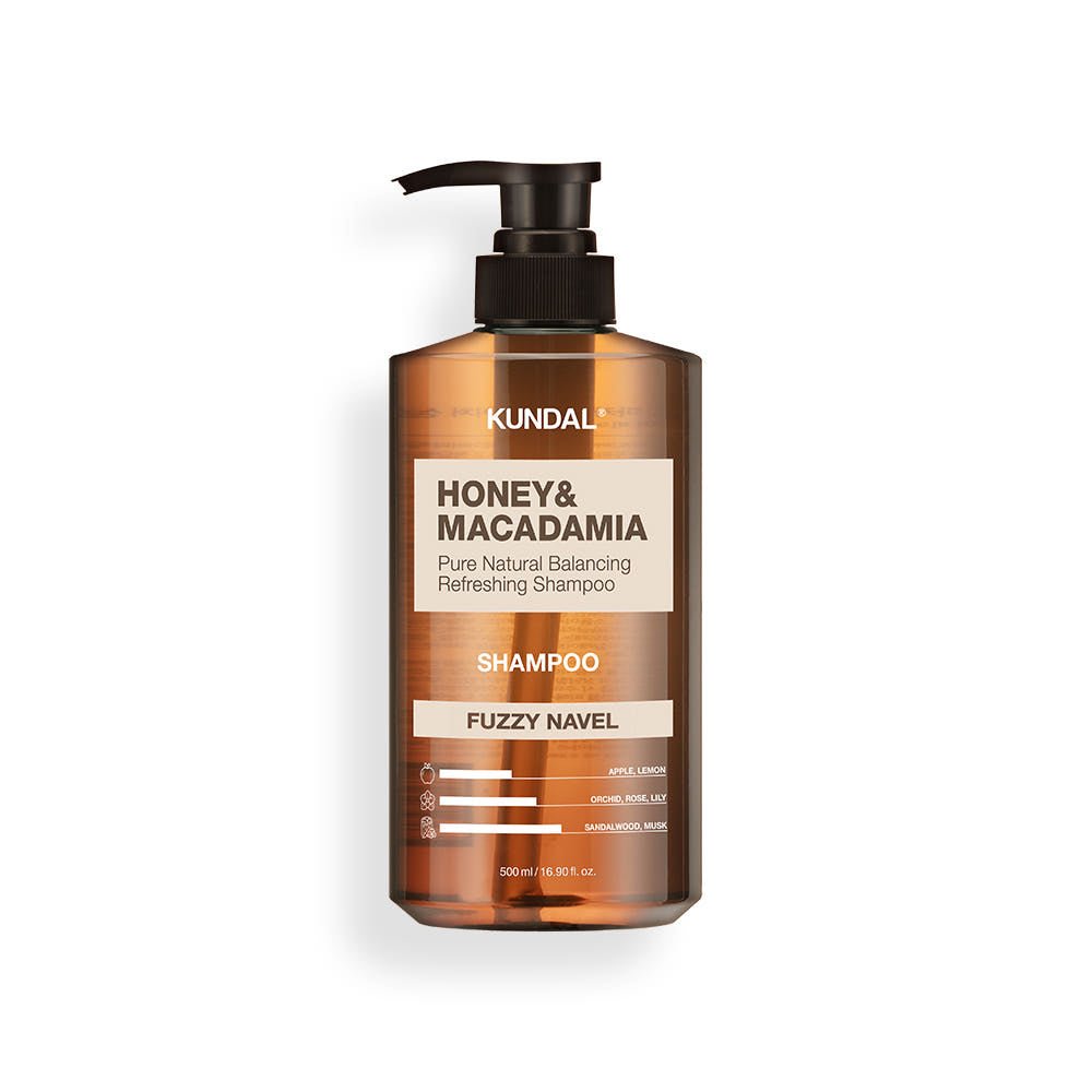KUNDAL HONEY&MACADAMIA Pure Natural Balancing Refreshing Shampoo 500ml #FUZZY NAVEL - Daebak