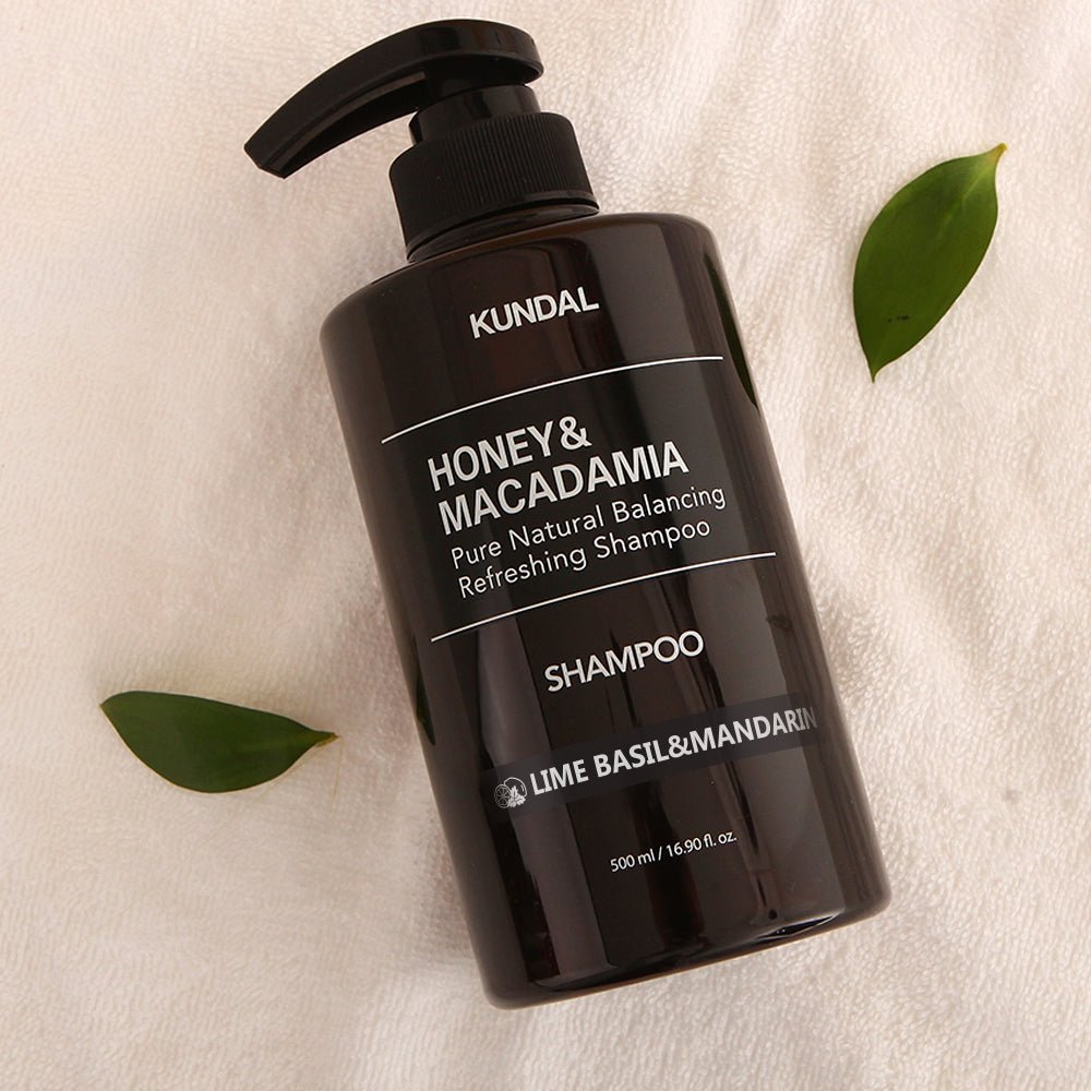 KUNDAL HONEY&MACADAMIA Pure Natural Balancing Refreshing Shampoo 500ml #LIME BASIL&MANDARIN - Daebak
