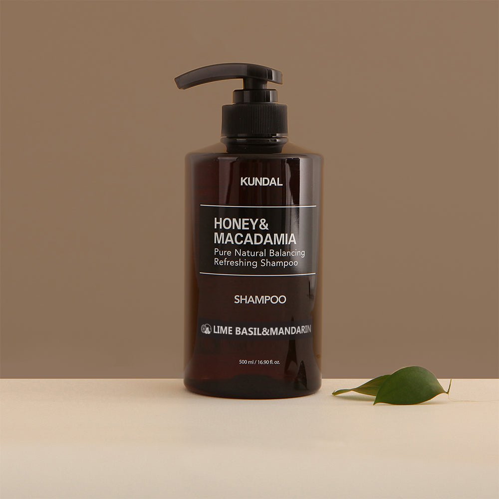 KUNDAL HONEY&MACADAMIA Pure Natural Balancing Refreshing Shampoo 500ml #LIME BASIL&MANDARIN - Daebak