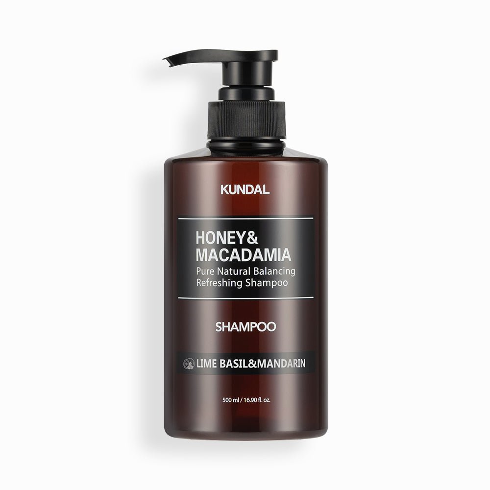 KUNDAL HONEY&MACADAMIA Pure Natural Balancing Refreshing Shampoo 500ml #LIME BASIL&MANDARIN - Daebak