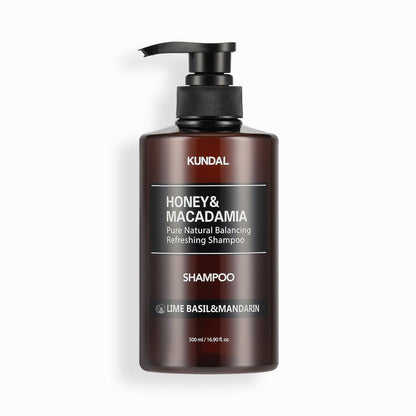KUNDAL HONEY&MACADAMIA Pure Natural Balancing Refreshing Shampoo 500ml #LIME BASIL&MANDARIN - Daebak