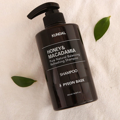 KUNDAL HONEY&MACADAMIA Pure Natural Balancing Refreshing Shampoo 500ml #PYEON BAEK - Daebak