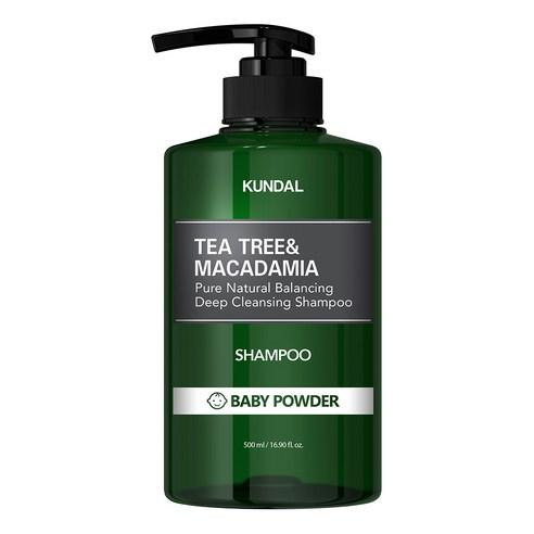 KUNDAL Tea Tree & Macadamia Deep Cleansing Shampoo Baby Powder 500ml - Daebak
