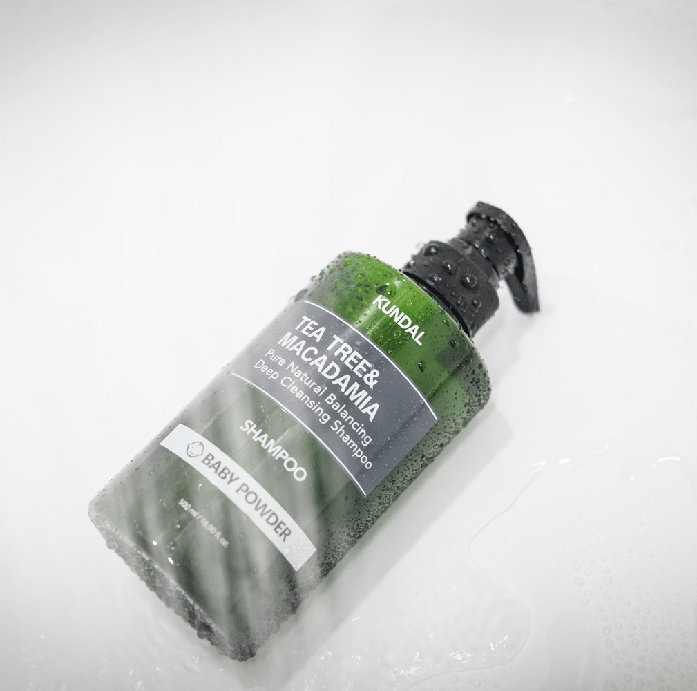 KUNDAL TEA TREE&MACADAMIA Pure Natural Balancing Deep Cleansing Shampoo 500ml #BABY POWDER - Daebak
