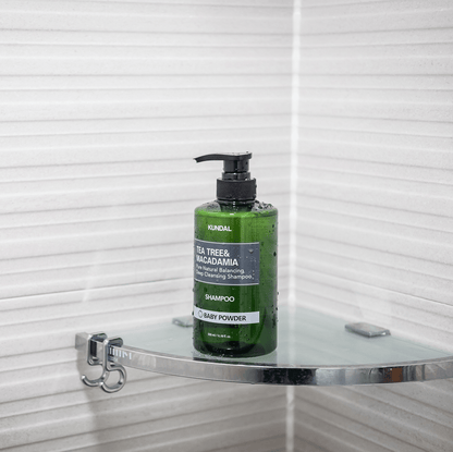KUNDAL TEA TREE&MACADAMIA Pure Natural Balancing Deep Cleansing Shampoo 500ml #BABY POWDER - Daebak