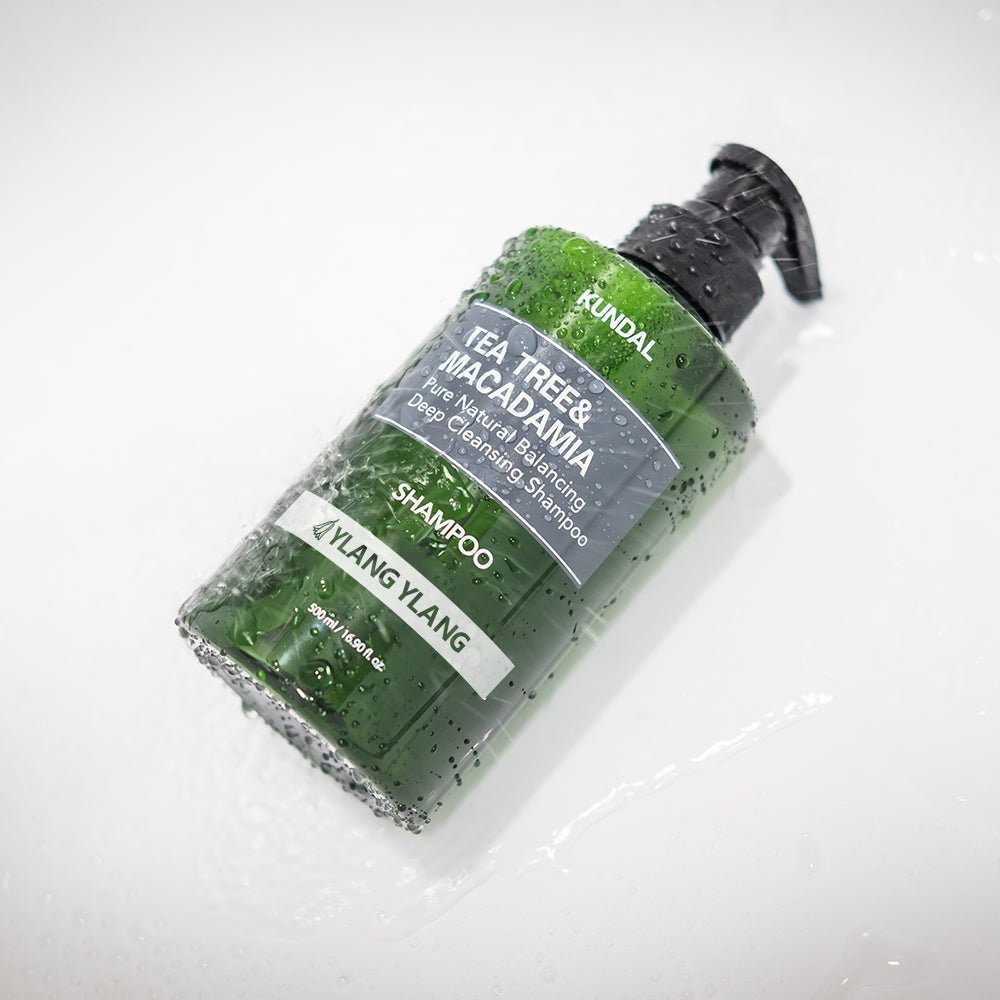 KUNDAL TEA TREE&MACADAMIA Pure Natural Balancing Deep Cleansing Shampoo 500ml #YLANG YLANG - Daebak
