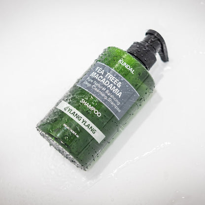 KUNDAL TEA TREE&MACADAMIA Pure Natural Balancing Deep Cleansing Shampoo 500ml #YLANG YLANG - Daebak