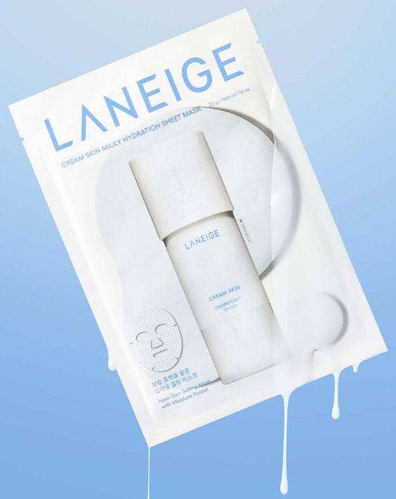 LANEIGE Cream Skin Milky Hydration Sheet Mask 33g X 6ea - Daebak