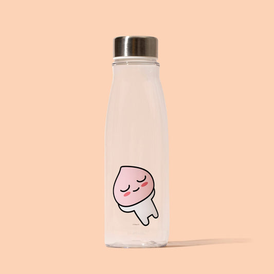 Large Size Water Bottle KakaoFriends Licensed Design - 1 Liter (33.8oz) Tritan Material - Leak Proof Twist Off Steel Cap (APPEACH) - Daebak