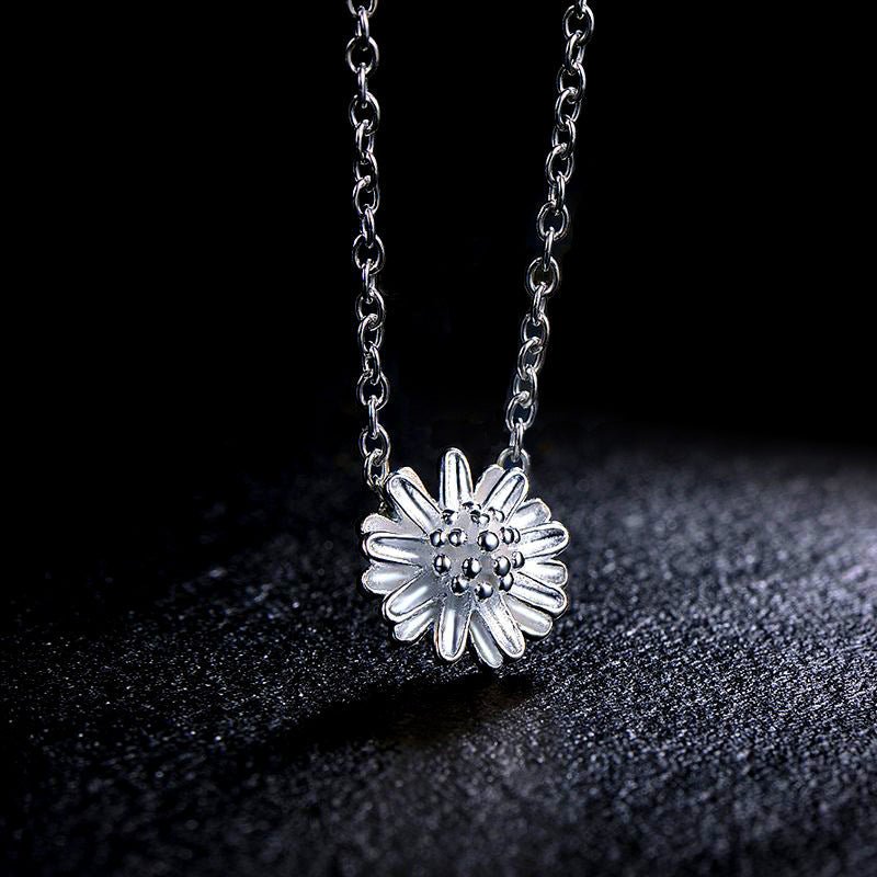 Little Daisy Chrysanthemum Sier Korean Fashion Pendant - Daebak