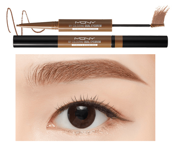[MACQUEEN New York] My Colouring Dual Eyebrow Pencil & Browcara #Light Brown - Daebak
