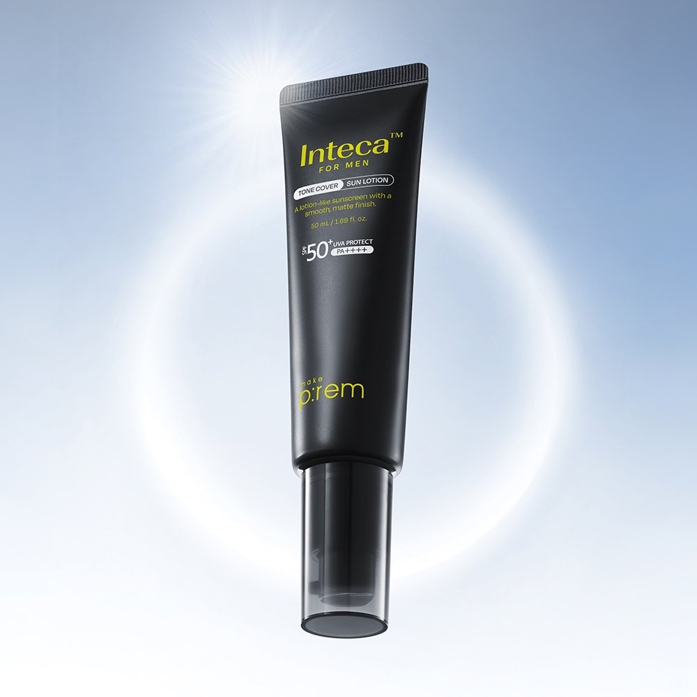 make p:rem INTECA For Men Tone Cover Sun Lotion SPF50+ PA++++ 50ml - Daebak