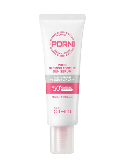 make p:rem PDRN Blemish Tone Up Sun Serum SPF50+ PA++++ 50ml - Daebak