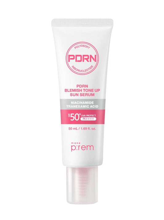 make p:rem PDRN Blemish Tone Up Sun Serum SPF50+ PA++++ 50ml - Daebak