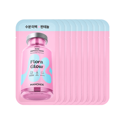 Mamonde Flora Glow Rose Ampoule Mask 23ml X 10ea - Daebak