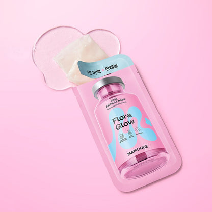Mamonde Flora Glow Rose Ampoule Mask 23ml X 10ea - Daebak