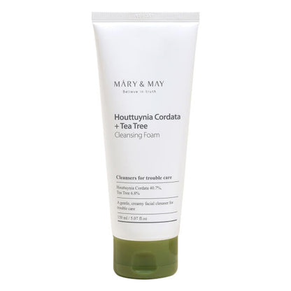 [MARY & MAY] رغوة تنظيف بخلاصة Houttuynia Cordata وشجرة الشاي سعة 150ml