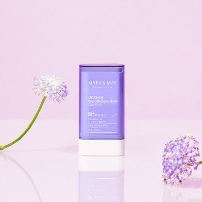 [MARY & MAY] Stick solaire aux peptides et bakuchiol SPF50+ PA++++ 18g