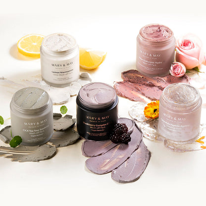 [MARY & MAY] Vegane Calendula-Peptid-Schlafmaske gegen Hautalterung, 110g