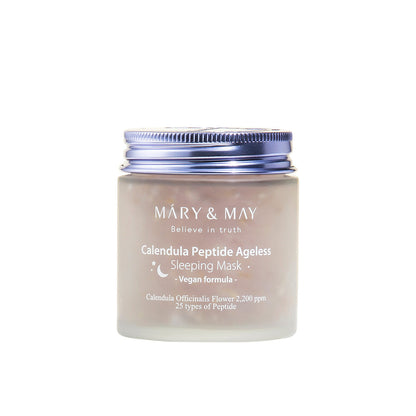 [MARY & MAY] Vegane Calendula-Peptid-Schlafmaske gegen Hautalterung, 110g