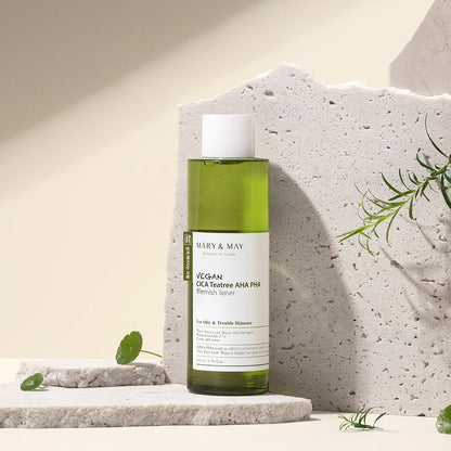 [MARY & MAY] Vegan CICA Tea Tree AHA PHA Blemish Toner 200ml - Daebak
