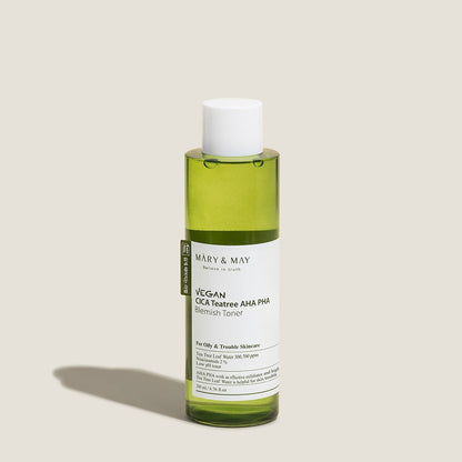 [MARY & MAY] Vegan CICA Tea Tree AHA PHA Blemish Toner 200ml - Daebak