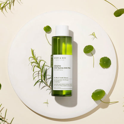 [MARY & MAY] Vegan CICA Tea Tree AHA PHA Blemish Toner 200ml - Daebak