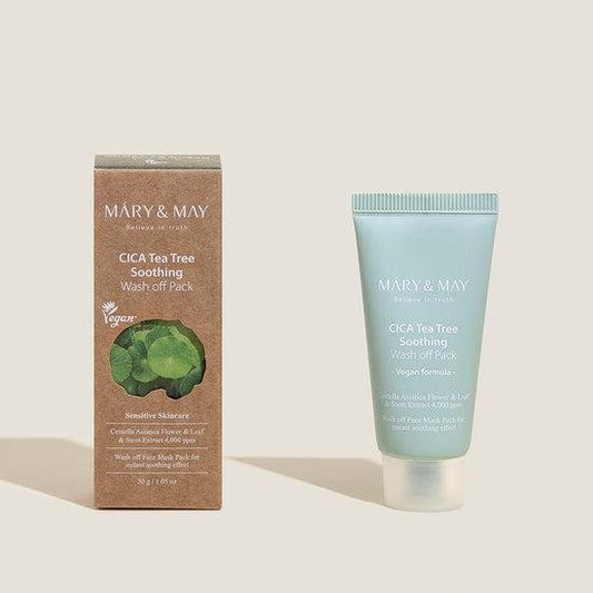 [MARY & MAY] Vegan CICA TeaTree Soothing Wash off Pack 30g - Daebak