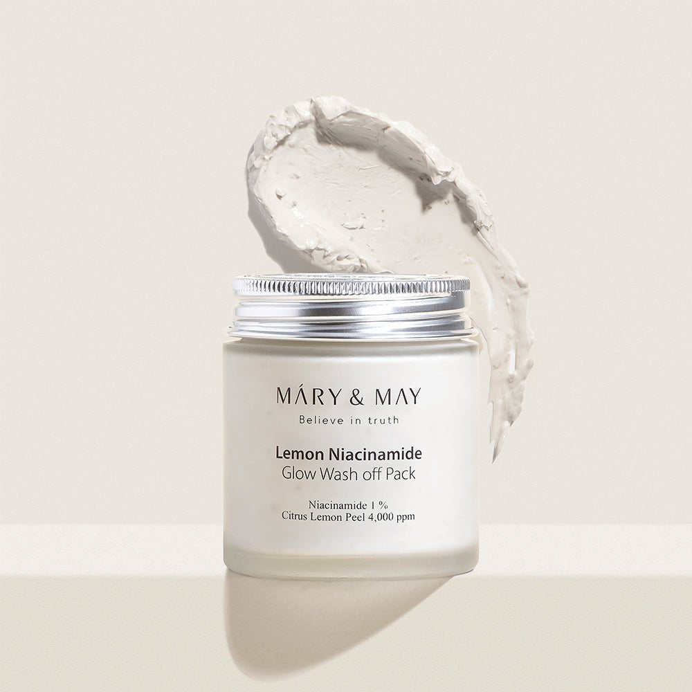 [MARY & MAY] Vegan Lemon Niacinamide Glow Wash off Pack 125g - Daebak