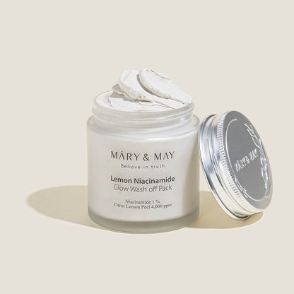 [MARY & MAY] Vegan Lemon Niacinamide Glow Wash off Pack 125g - Daebak