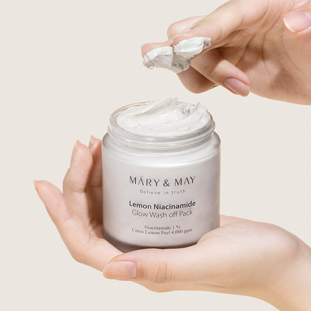 [MARY & MAY] Vegan Lemon Niacinamide Glow Wash off Pack 125g - Daebak