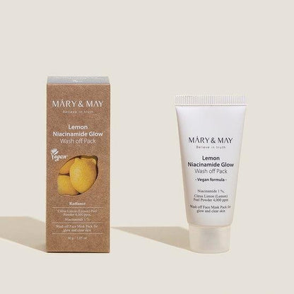 [MARY & MAY] Vegan Lemon Niacinamide Glow Wash off Pack 30g - Daebak