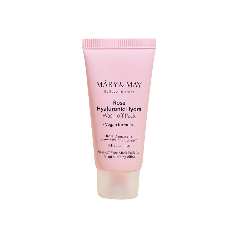[MARY & MAY] Vegan Rose Hyaluronic Hydra Wash off Pack 30g - Daebak