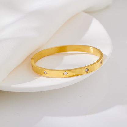 Matching Personalized Zircon Titanium Steel Korean Bracelet - Daebak